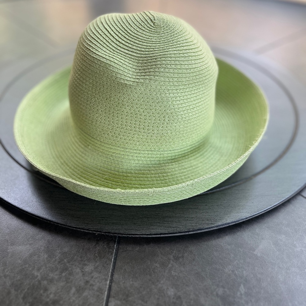 Charter Club Light Lime Green Women's Straw Hat